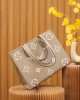 Louis Vuitton OnTheGo MM Bag Dove/Cream with Gold Hardware