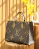 Louis Vuitton OnTheGo MM Bag Monogram and Monogram Reverse with Gold Hardware