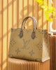 Louis Vuitton OnTheGo MM Bag Monogram and Monogram Reverse with Gold Hardware