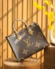 Louis Vuitton OnTheGo MM Bag Monogram and Monogram Reverse with Gold Hardware