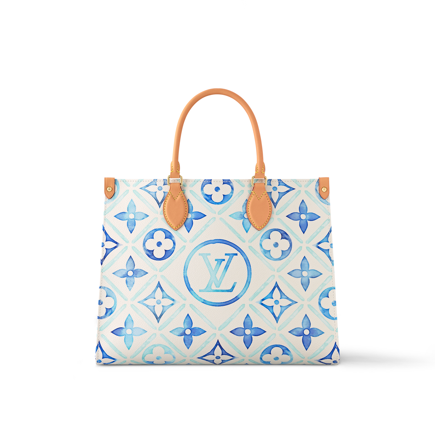 Louis Vuitton OnTheGo MM Bag Lagoon Blue with Gold Hardware