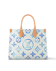 Louis Vuitton OnTheGo MM Bag Lagoon Blue with Gold Hardware