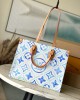 Louis Vuitton OnTheGo MM Bag Lagoon Blue with Gold Hardware