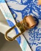 Louis Vuitton OnTheGo MM Bag Lagoon Blue with Gold Hardware