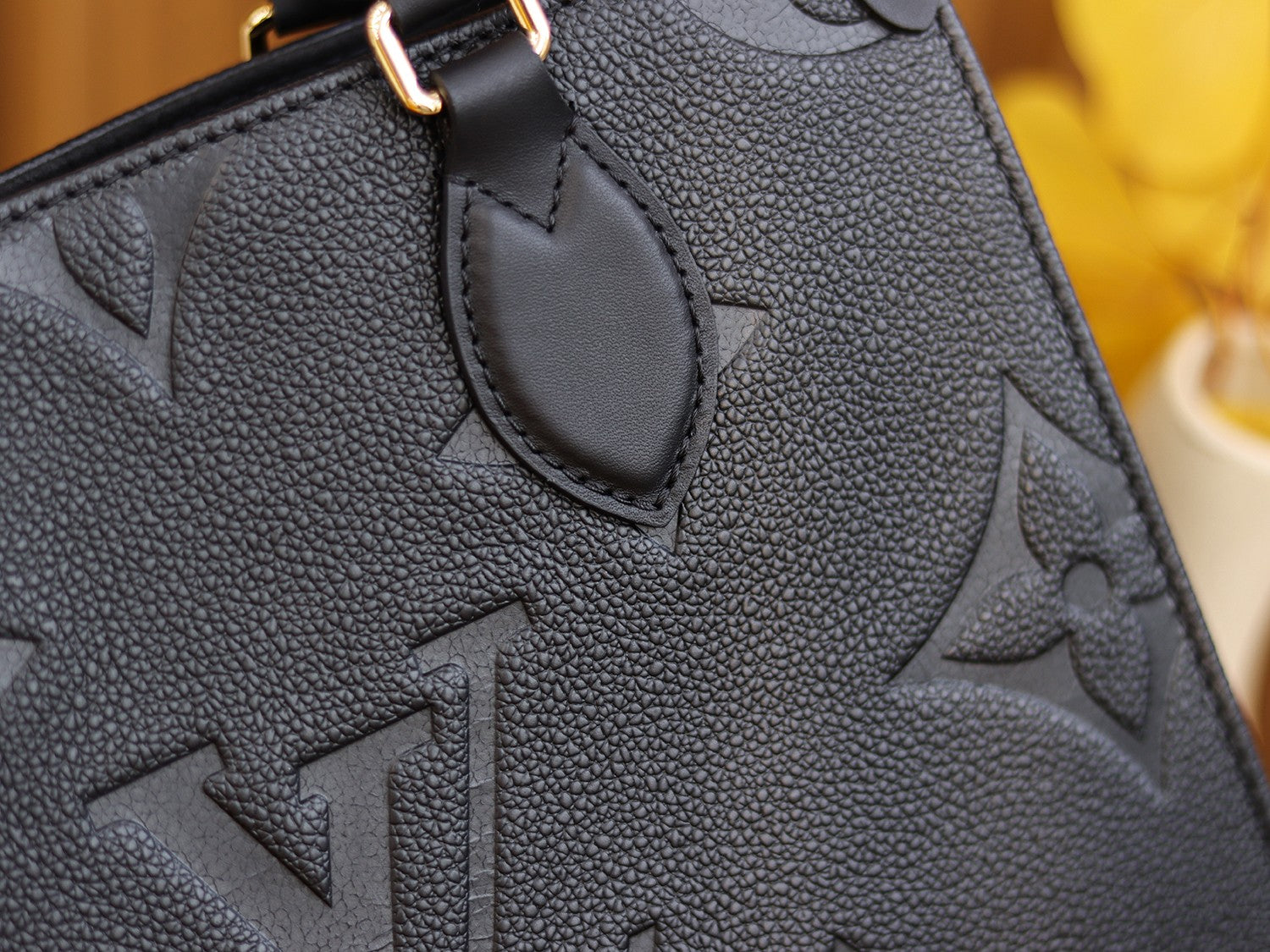 Louis Vuitton OnTheGo PM Bag Black with Gold Hardware