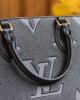 Louis Vuitton OnTheGo PM Bag Black with Gold Hardware