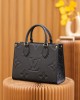 Louis Vuitton OnTheGo PM Bag Black with Gold Hardware