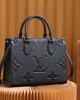 Louis Vuitton OnTheGo PM Bag Black with Gold Hardware