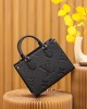 Louis Vuitton OnTheGo PM Bag Black with Gold Hardware