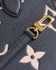 Louis Vuitton OnTheGo PM Bag Black/Beige with Gold Hardware