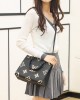 Louis Vuitton OnTheGo PM Bag Black/Beige with Gold Hardware