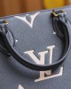 Louis Vuitton OnTheGo PM Bag Black/Beige with Gold Hardware