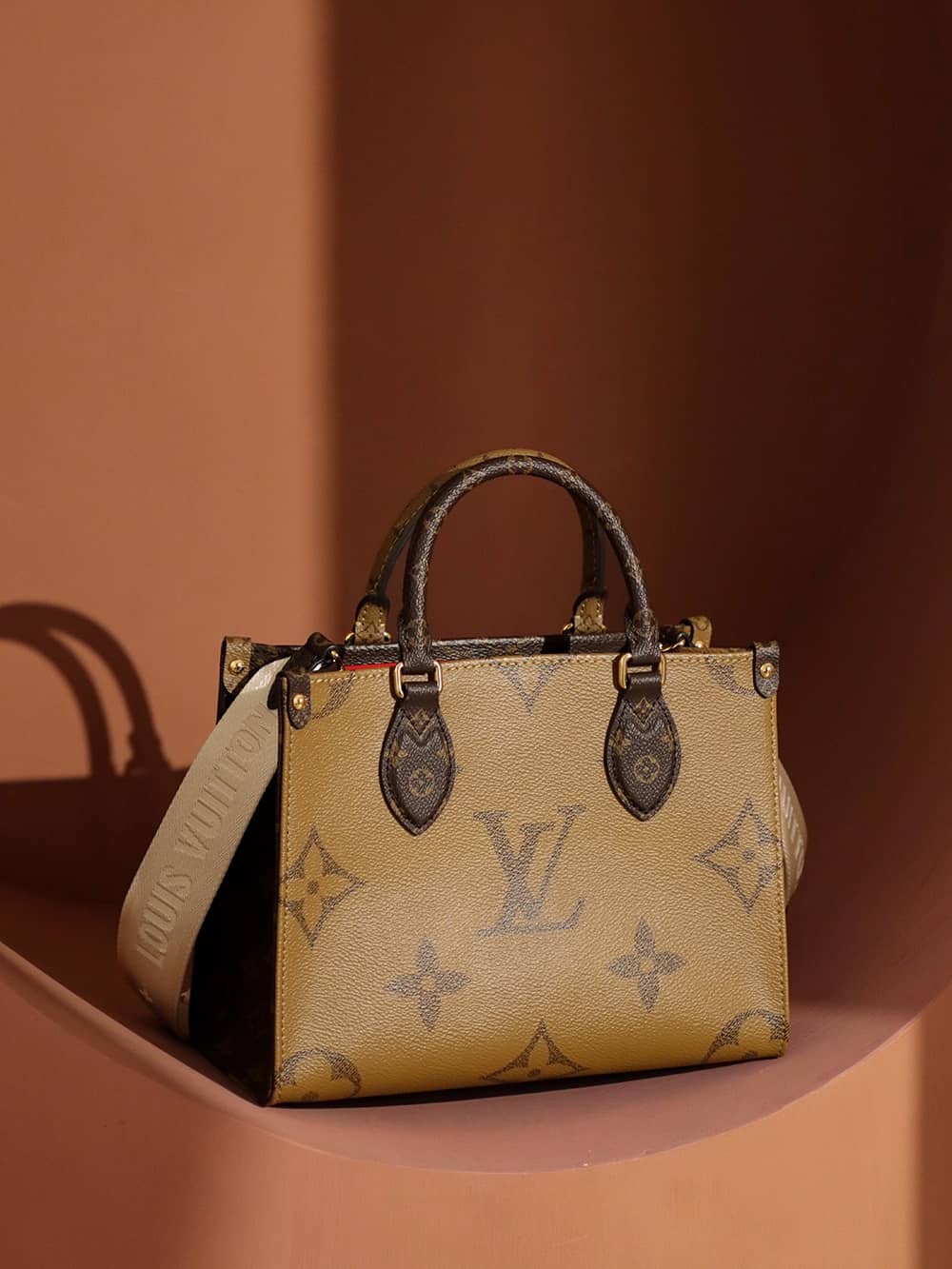 Louis Vuitton OnTheGo PM Bag Monogram and Monogram Reverse with Gold Hardware