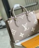 Louis Vuitton OnTheGo PM Bag Dove/Cream with Gold Hardware