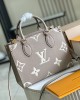 Louis Vuitton OnTheGo PM Bag Dove/Cream with Gold Hardware