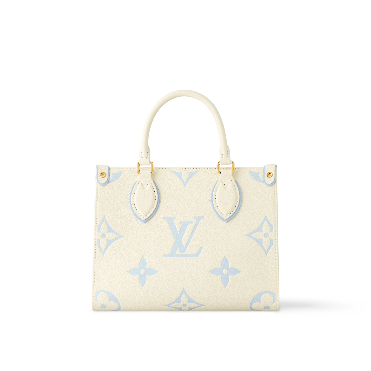 Louis Vuitton OnTheGo PM Bag Latte/Blue with Gold Hardware