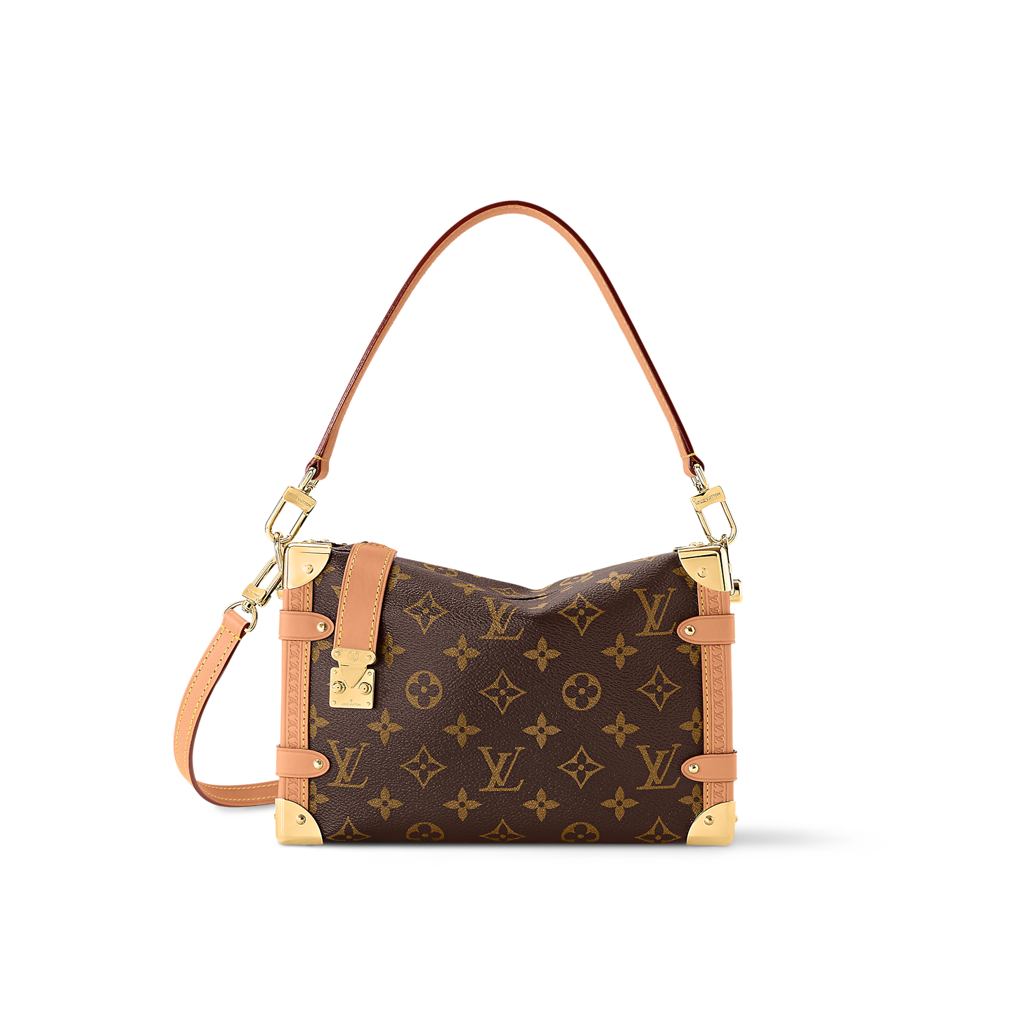 Louis Vuitton Side Trunk MM Bag Monogram with Gold Hardware