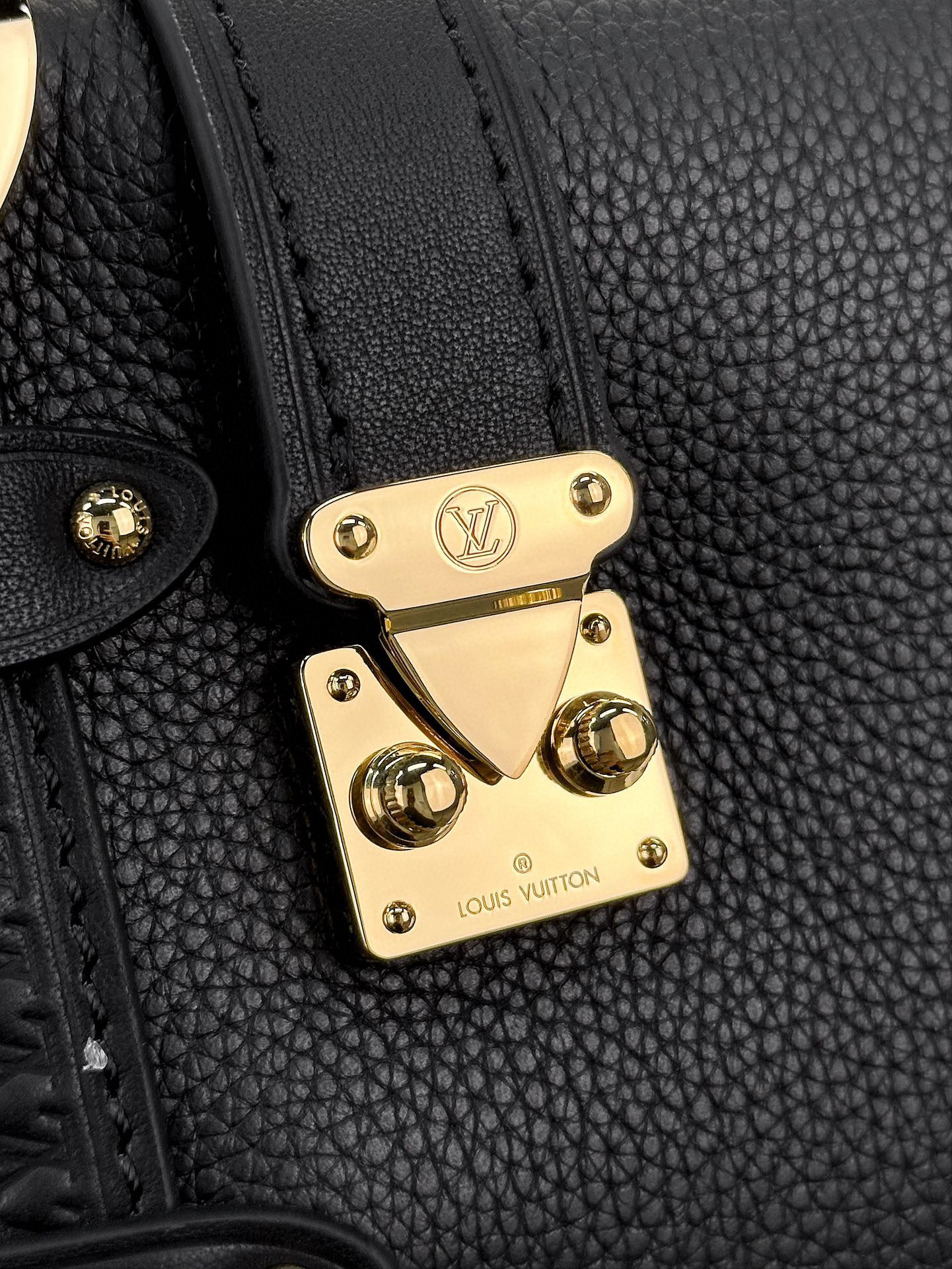 Louis Vuitton Side Trunk PM Bag Black with Gold Hardware