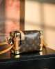 Louis Vuitton Side Trunk PM Bag Monogram with Gold Hardware