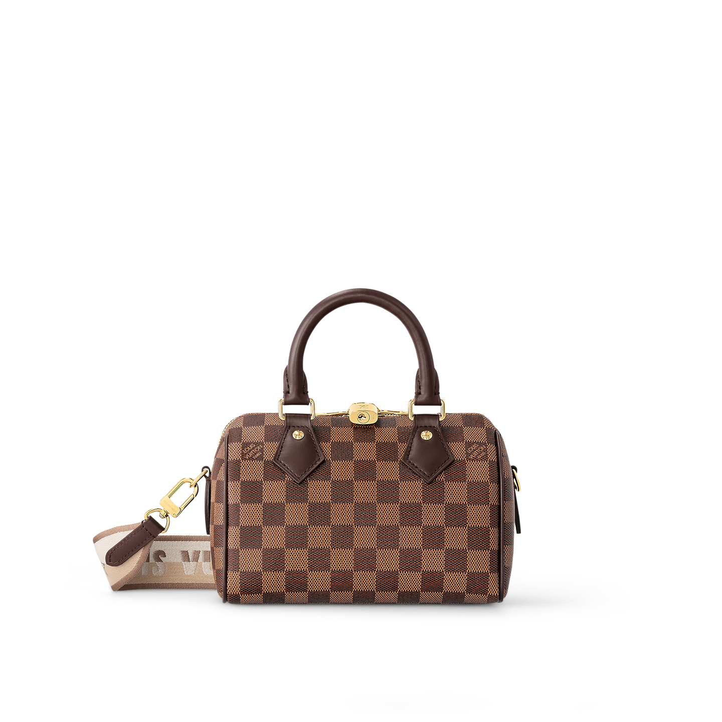 Louis Vuitton Speedy Bandoulière 20 Bag Damier Ebene with Gold Hardware