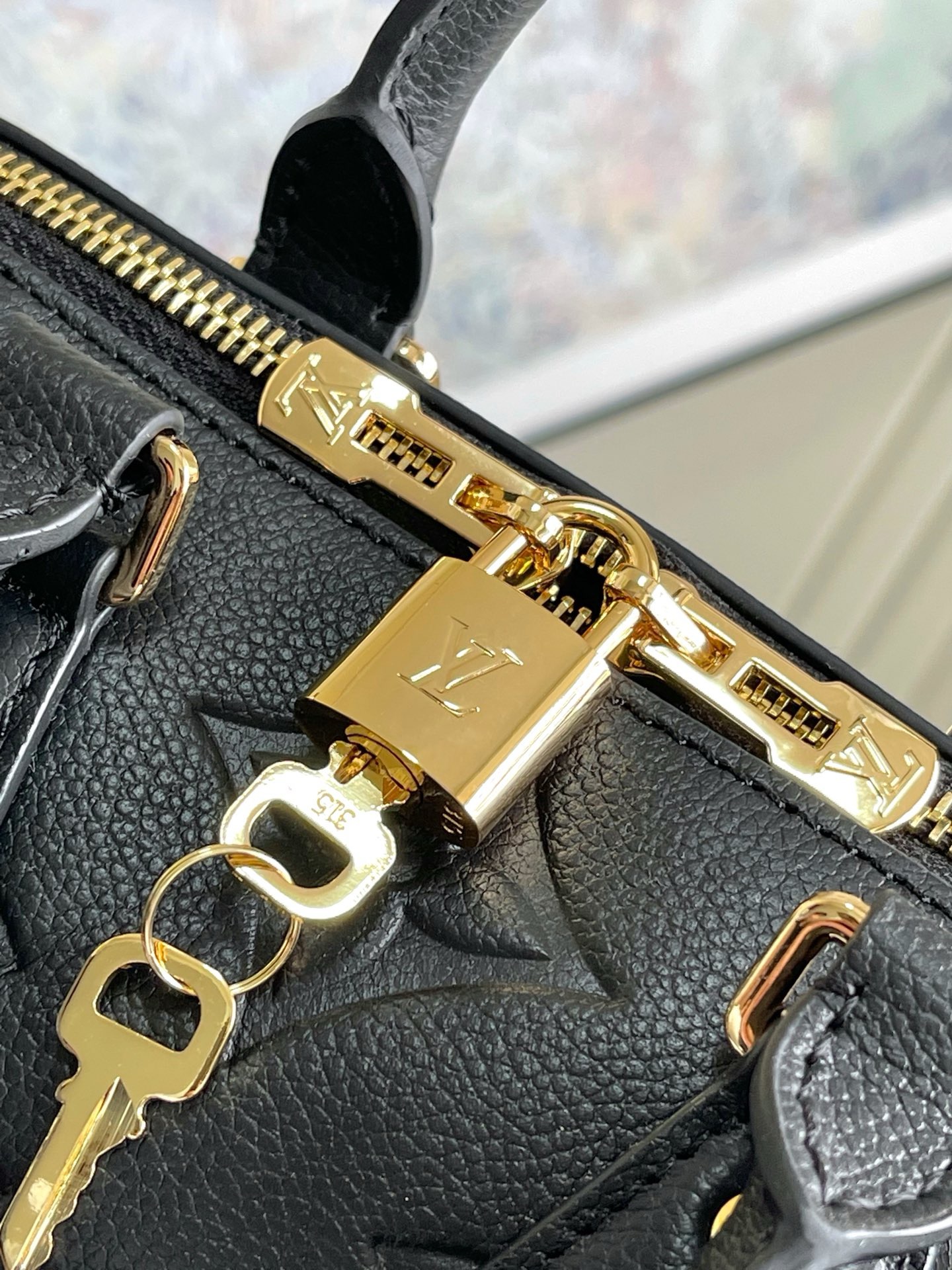 Louis Vuitton Speedy Bandoulière 20 Bag Black with Gold Hardware