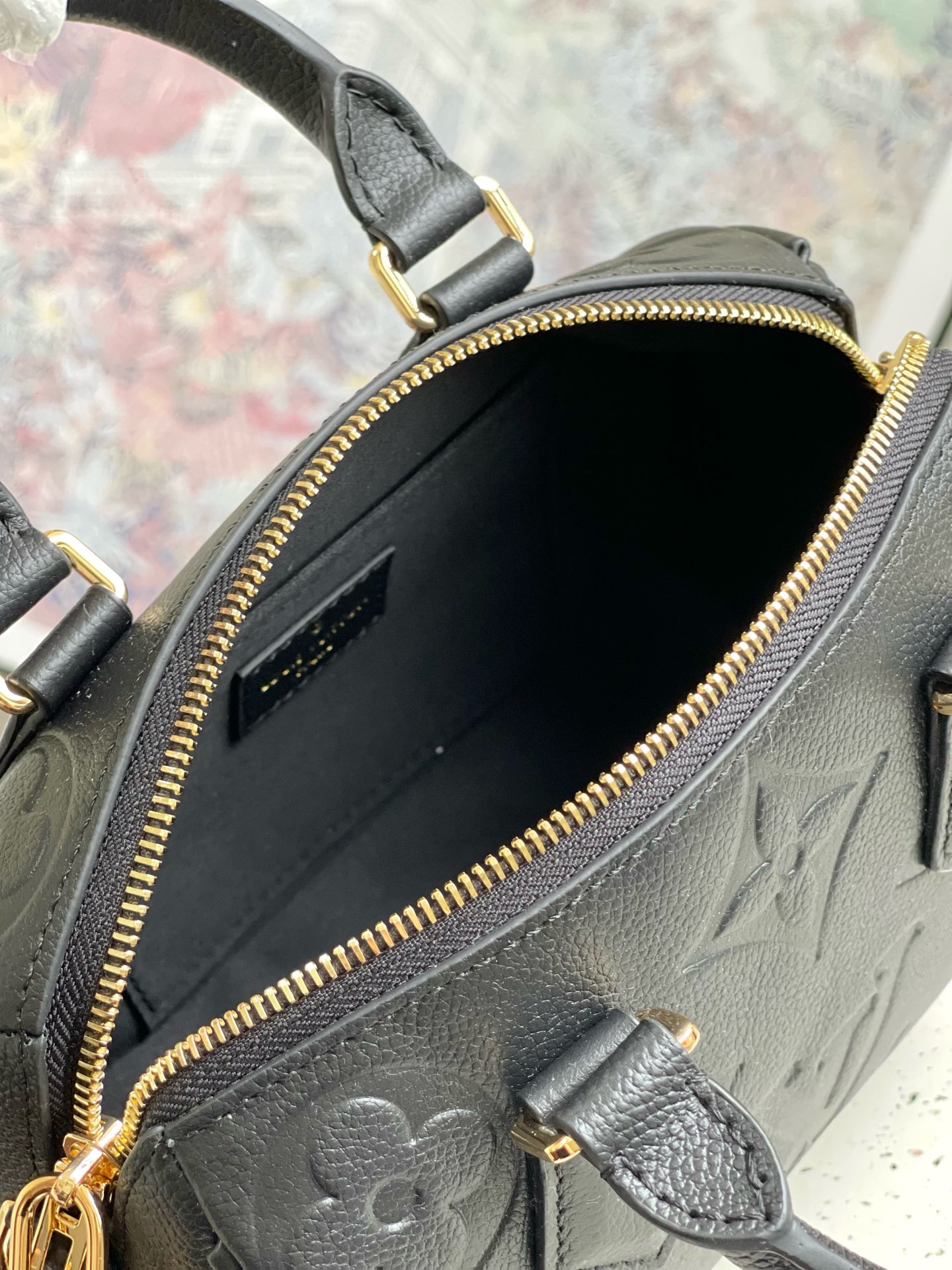 Louis Vuitton Speedy Bandoulière 20 Bag Black with Gold Hardware