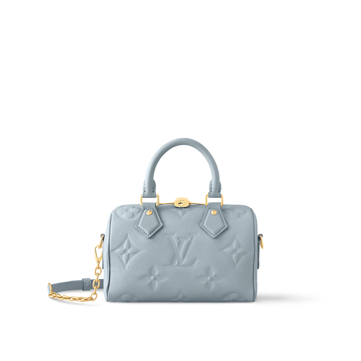 Louis Vuitton Speedy Bandoulière 20 Bag Light Blue with Gold Hardware