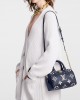 Louis Vuitton Speedy Bandoulière 20 Bag Navy/Cream with Gold Hardware