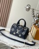 Louis Vuitton Speedy Bandoulière 20 Bag Navy/Cream with Gold Hardware