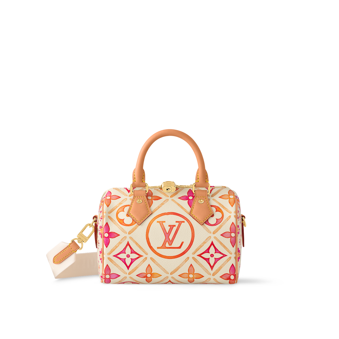 Louis Vuitton Speedy Bandoulière 20 Bag Monogram Coral with Gold Hardware