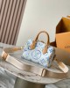 Louis Vuitton Speedy Bandoulière 20 Bag Monogram Blue with Gold Hardware