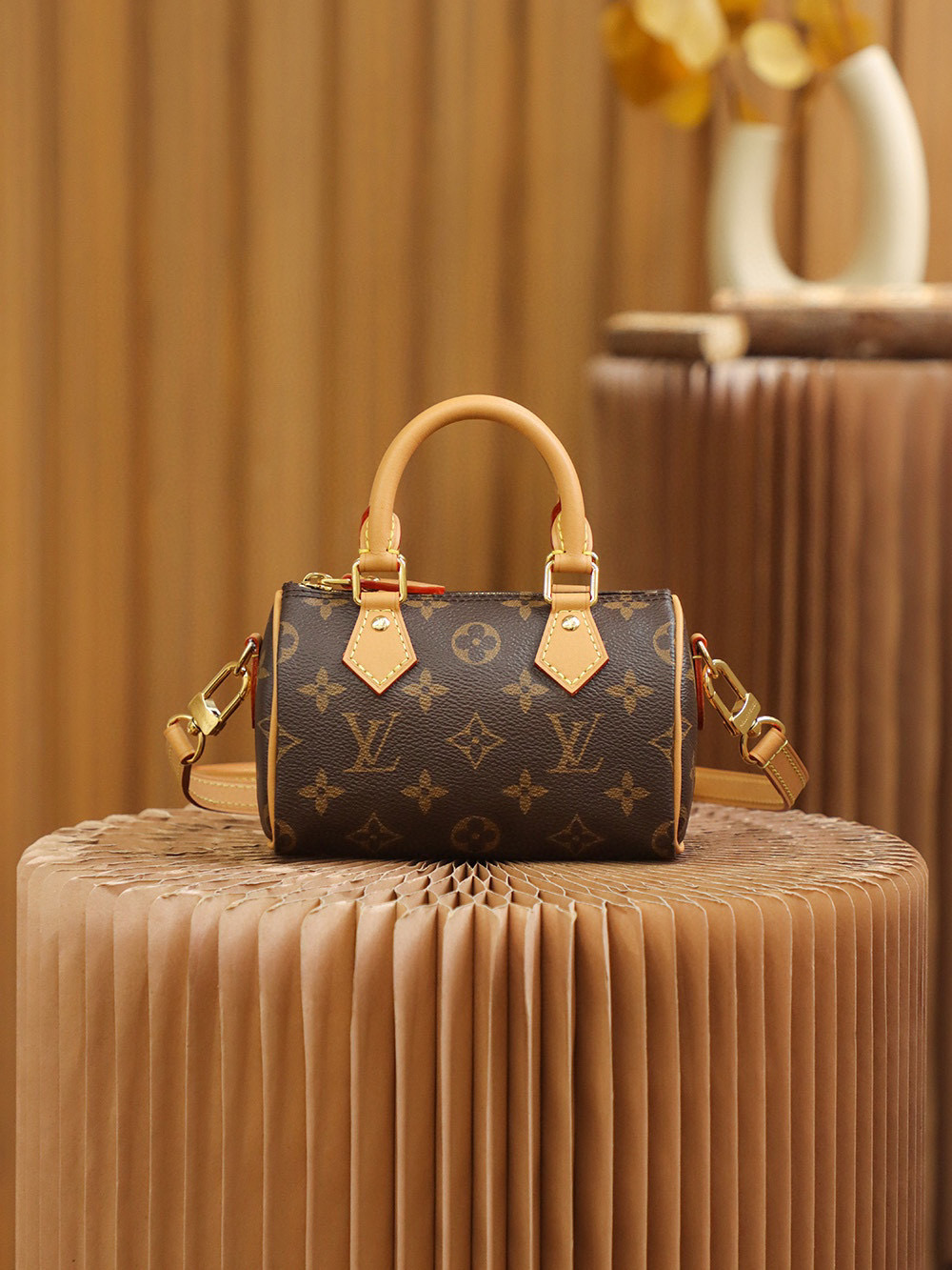 Louis Vuitton Speedy Nano Bag Monogram with Gold Hardware