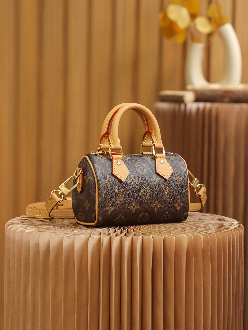 Louis Vuitton Speedy Nano Bag Monogram with Gold Hardware