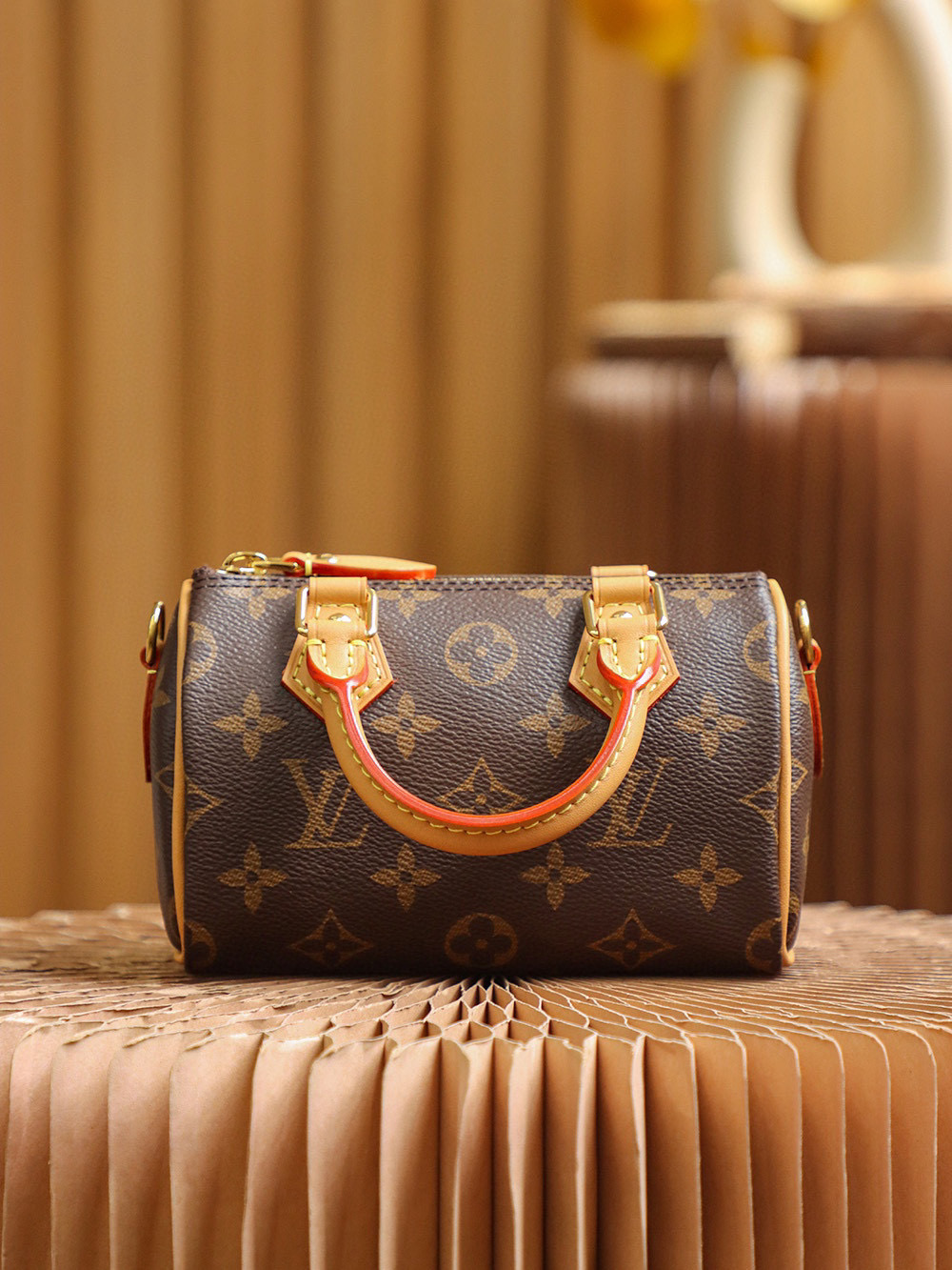 Louis Vuitton Speedy Nano Bag Monogram with Gold Hardware