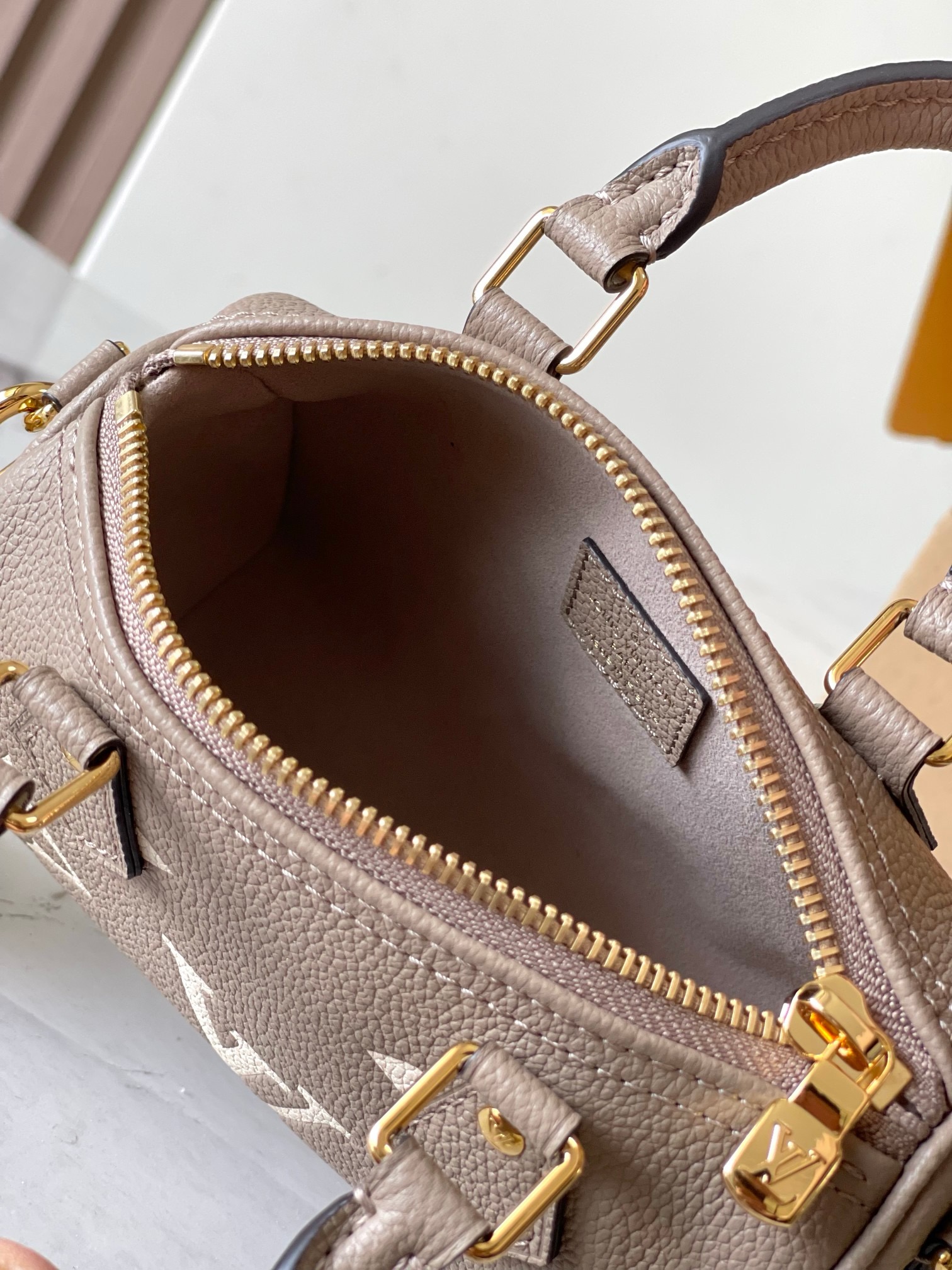 Louis Vuitton Speedy Nano Bag Dove/Cream with Gold Hardware