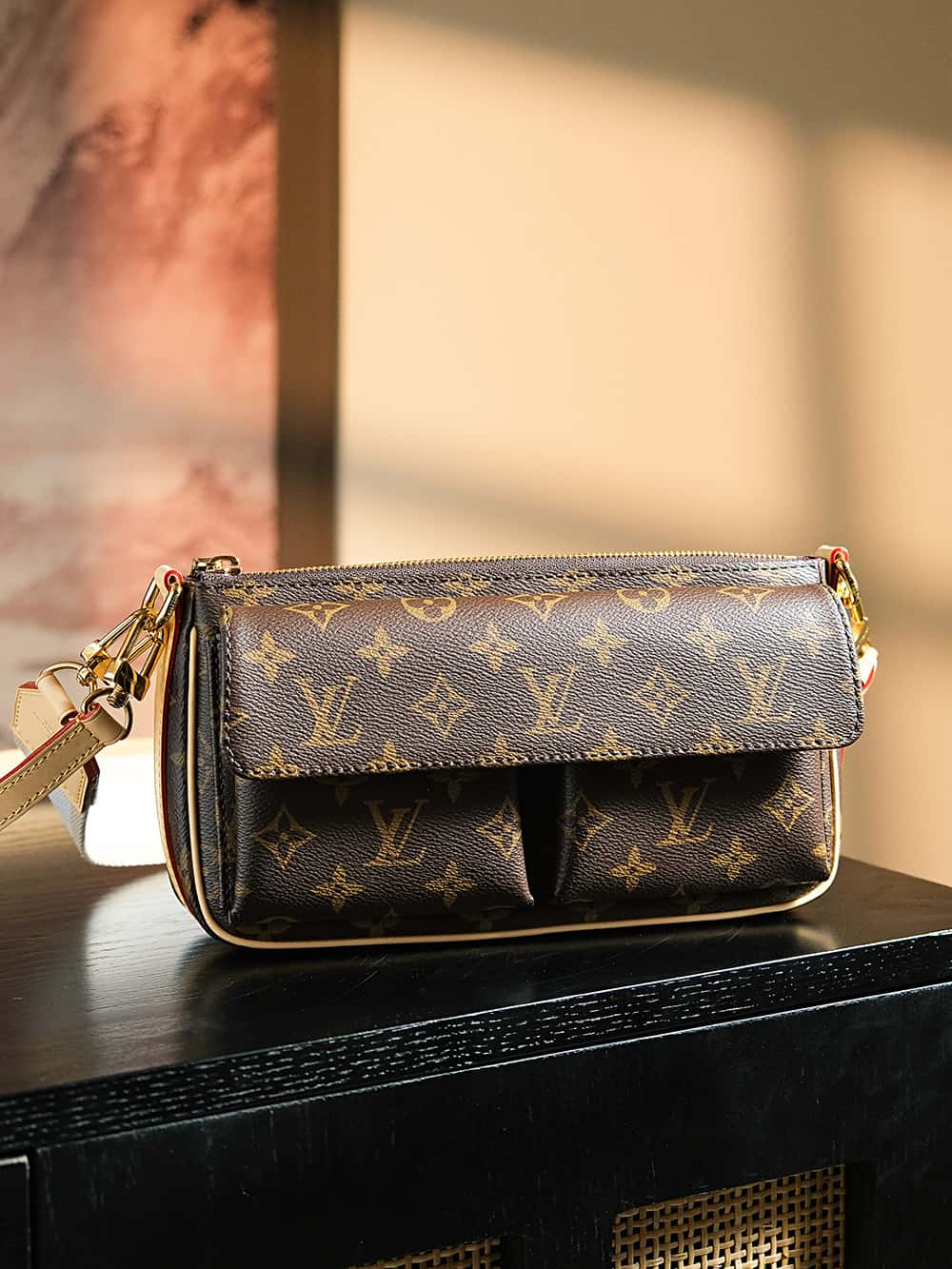 Louis Vuitton Vivacite Bag with Gold Hardware