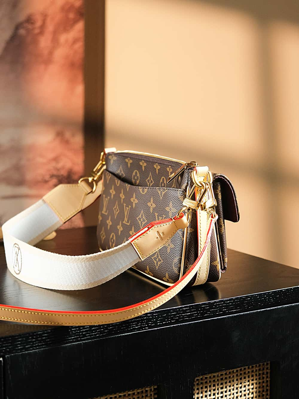 Louis Vuitton Vivacite Bag with Gold Hardware