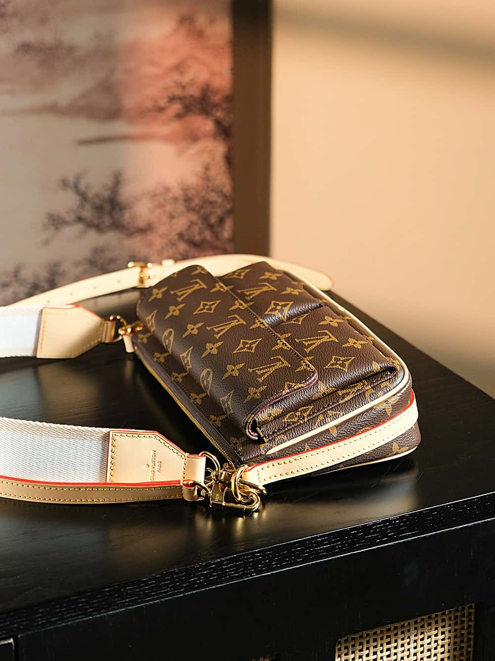 Louis Vuitton Vivacite Bag with Gold Hardware